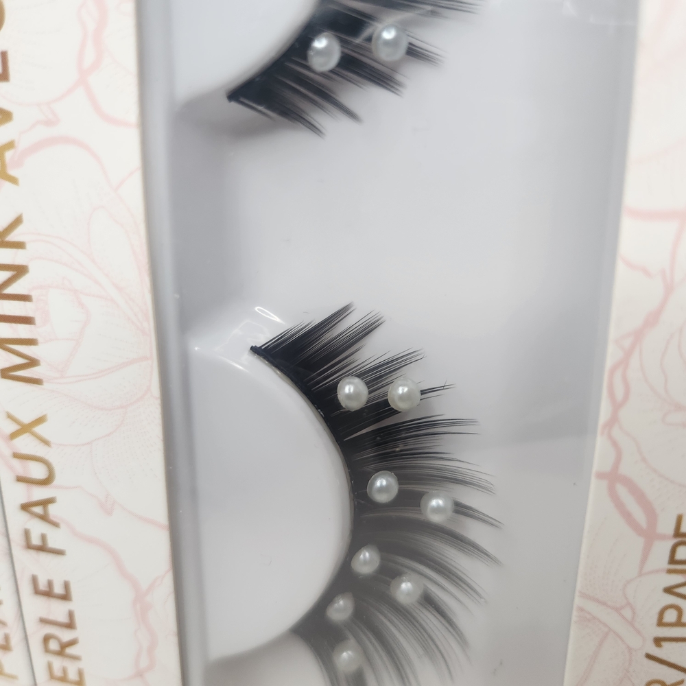 Faux Mink Eyelashes with Pearls
